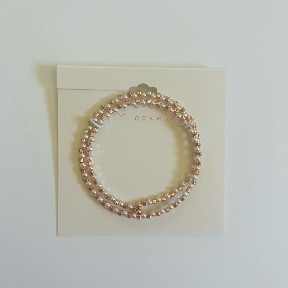NWT LC Lauren Conrad Rose Gold & Faux Pearl Beaded Bracelet✨